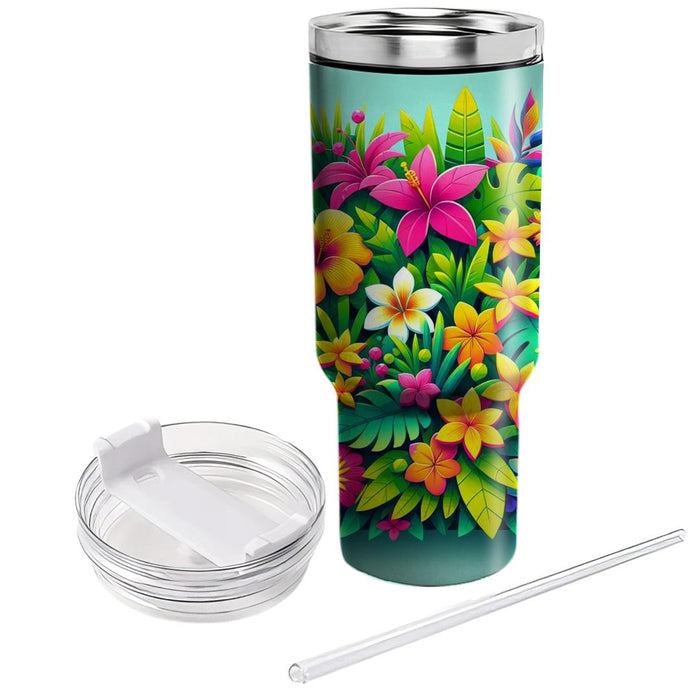 Bold Tropical Paradise  Tumbler Cups