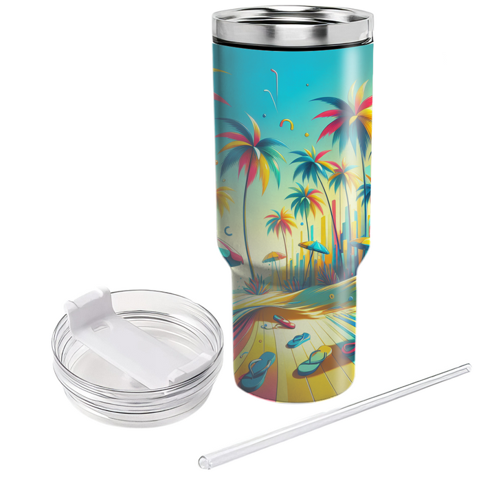 Summer Beach Paradise  Personalized Tumblers