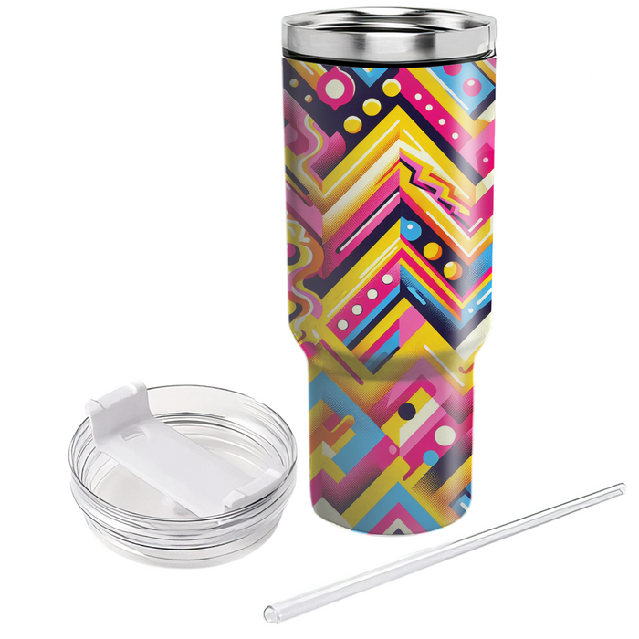 Zigzag Color Burst  Tumbler Cups