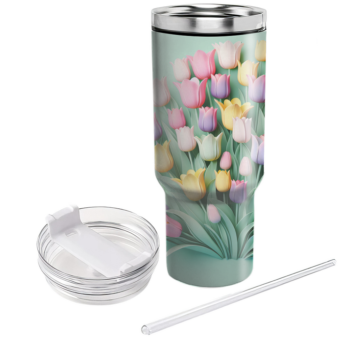 Spring Tulip Cascade  Custom Tumblers