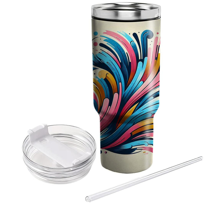 Abstract Brush Strokes  Tumbler Cups