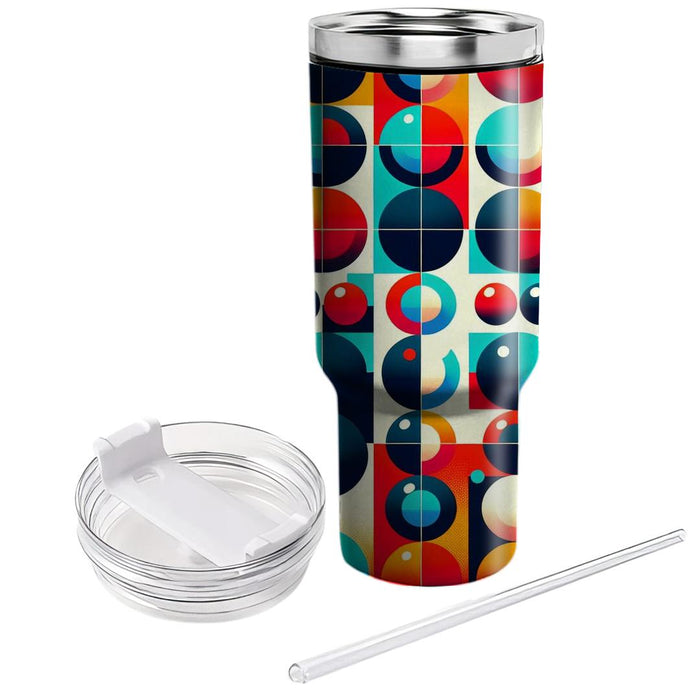 Bold Dotted Grid  Tumblers With Lids