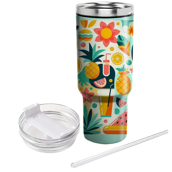 Bright Tropical Retreat  Unique Tumblers