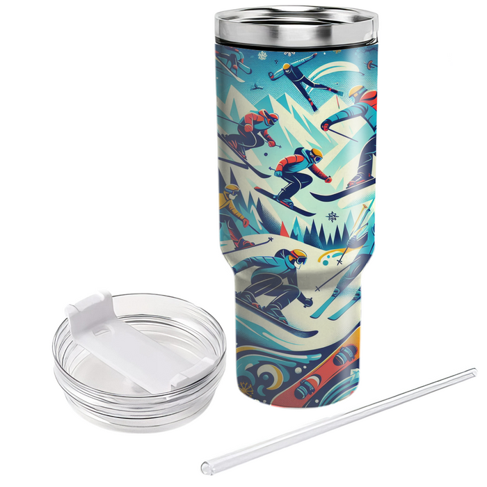 Winter Sports Adventure  Tumblers With Lids