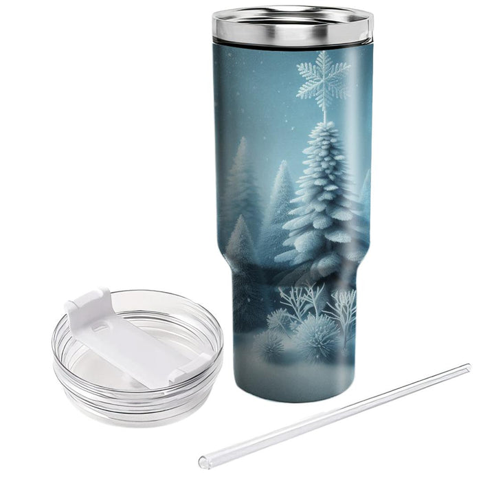 Winter Frosted Glimmer  Tumblers For Gifts