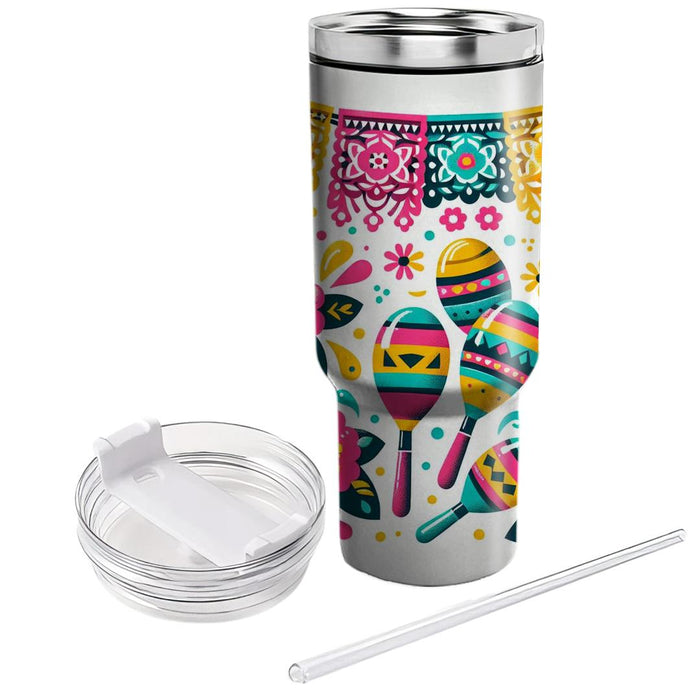 Funky Fiesta - A Colorful Cultural  Decorative Tumblers