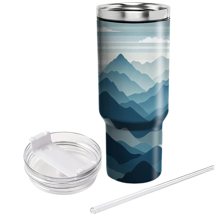 Serene Mountain Silhouette  Custom Tumblers