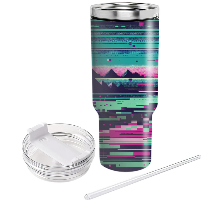 Techno Glitch  Tumbler Cups