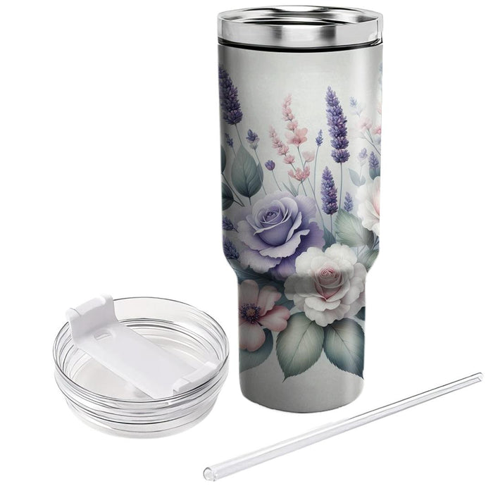 Floral Charm  Tumblers With Lids