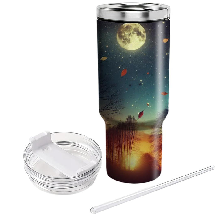 Autumn Moonlight Bliss  Insulated Tumblers