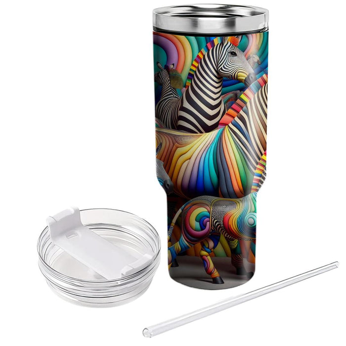 Zany Zebra Patterns  Personalized Tumblers