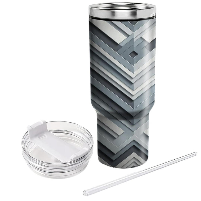 Sleek Chevron Line  Personalized Tumblers