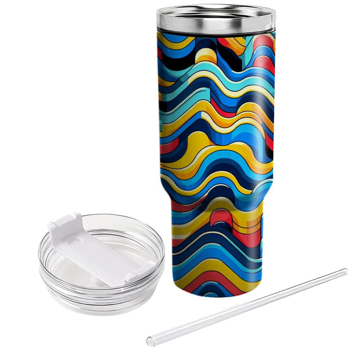 Vibrant Zigzag And Wave Mix  Decorative Tumblers