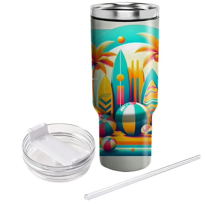 Vintage 80s Beach Party  Travel Tumblers