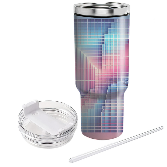 Pastel Retro Grid  Custom Tumblers