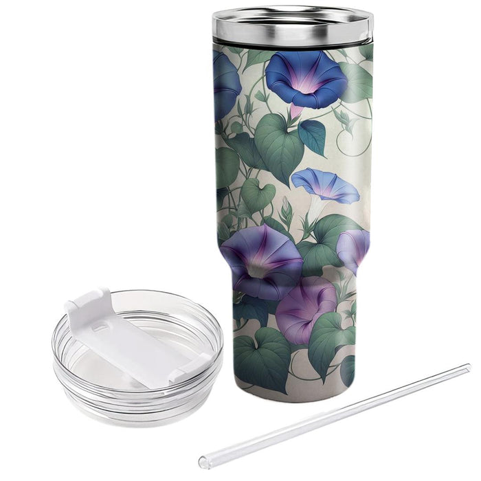 Whimsical Morning Glory  Unique Tumblers