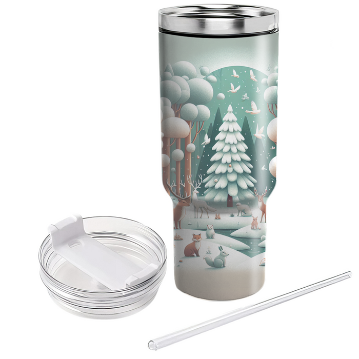 Winter Woodland Creatures  Custom Tumblers