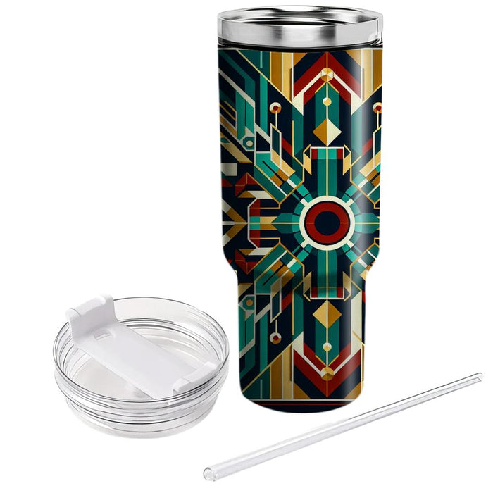 Vibrant Art Deco  Tumblers With Lids