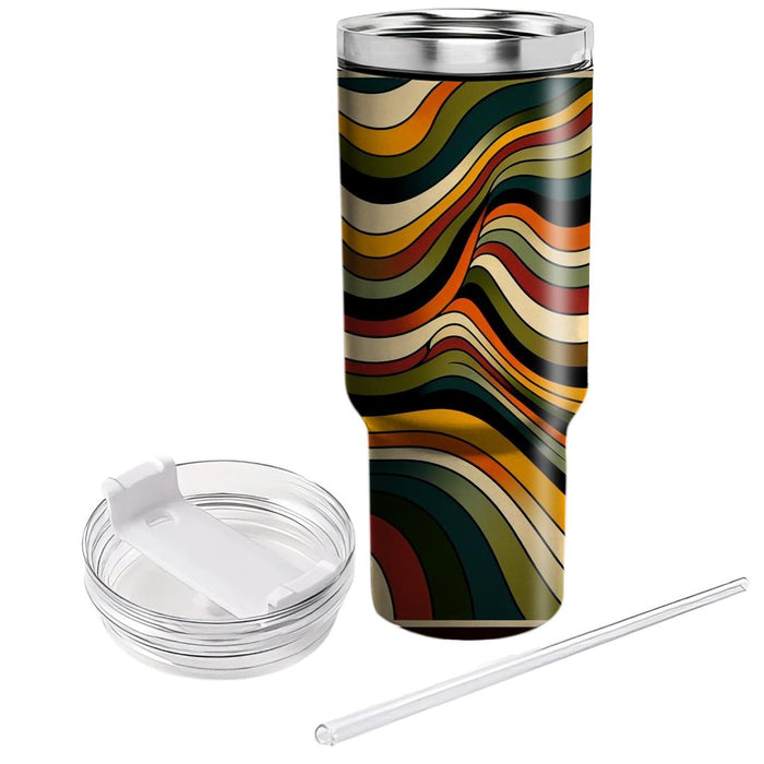 Vintage Vinyl Waves  Personalized Tumblers