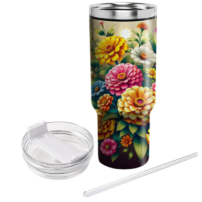 Garden Delight Floral  Decorative Tumblers