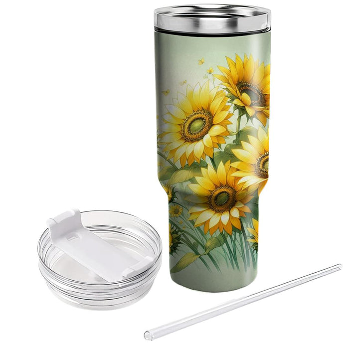 Bright Sunflower Delight  Unique Tumblers