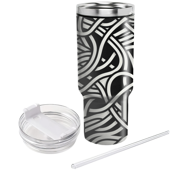 Abstract Line Curves Decorative Tumblers