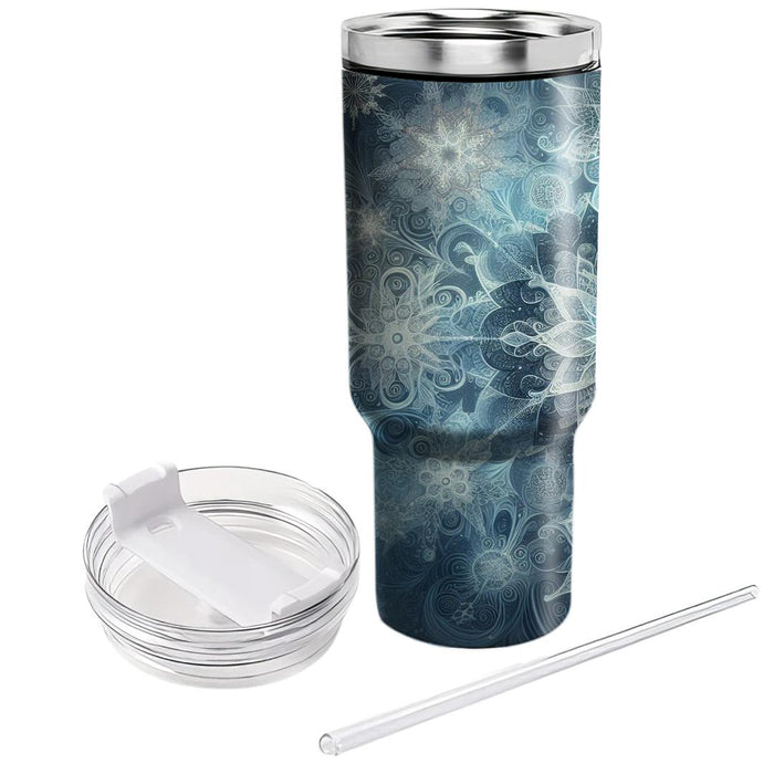 Winter Snowflake Elegance Tumblers With Lids