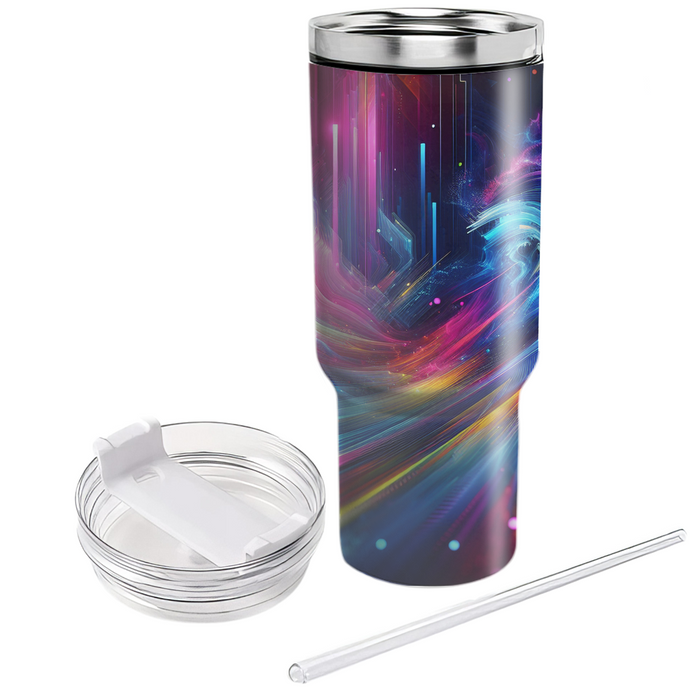 Futuristic Festival - A Modern Celebration  Travel Tumblers