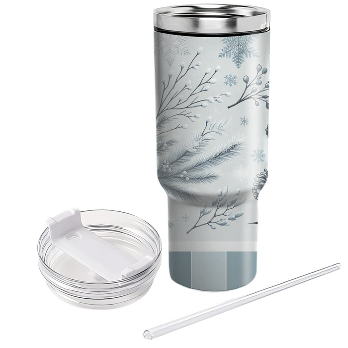 Winter Frosted Boughs  Tumbler Cups