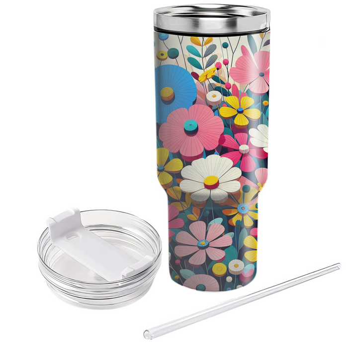 Whimsical Wildflowers  Tumbler Cups