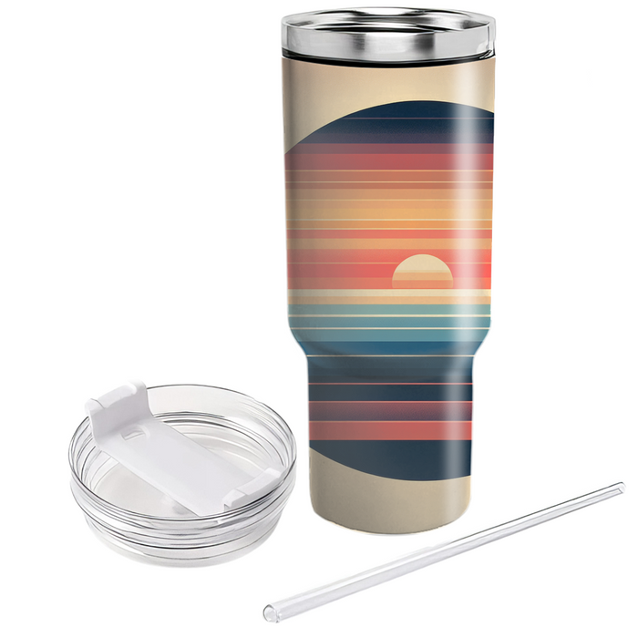 Retro Sunset Vibes  Custom Tumblers