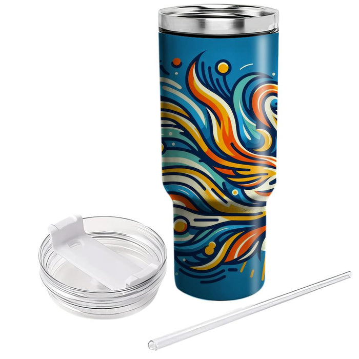 Bright Abstract Swirls  Insulated Tumblers