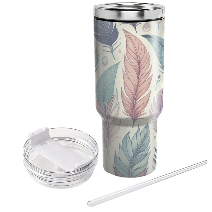 Artistic Feather Print  Unique Tumblers