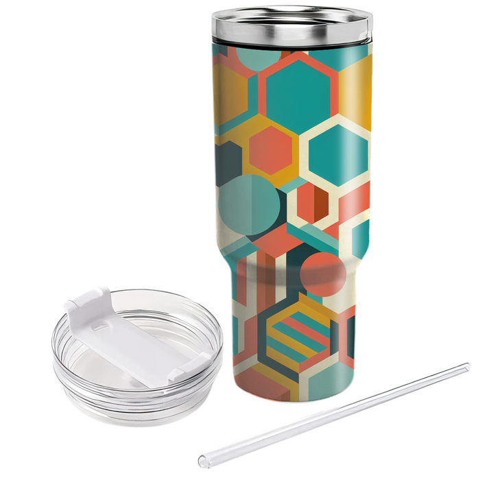 Abstract Hexagonal Dance  Unique Tumblers