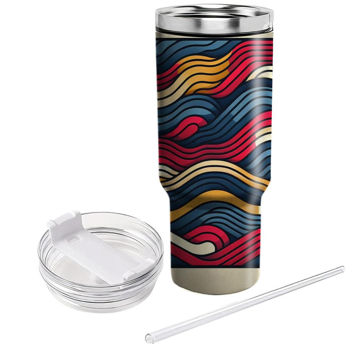 Abstract Art Lines  Personalized Tumblers