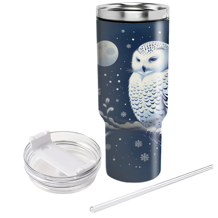 Winter Snowy Owl  Custom Tumblers