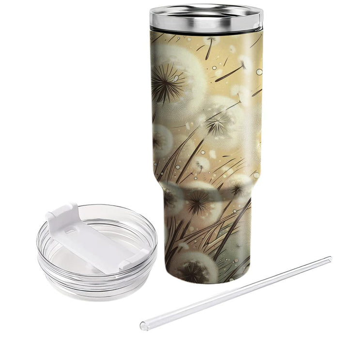 Whimsical Dandelion Breeze  Decorative Tumblers