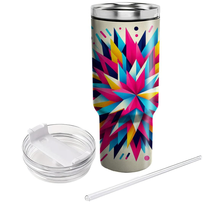 Abstract Triangle Burst  Personalized Tumblers