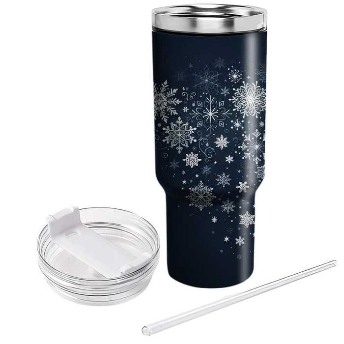 Winter Elegant Snowfall  Personalized Tumblers