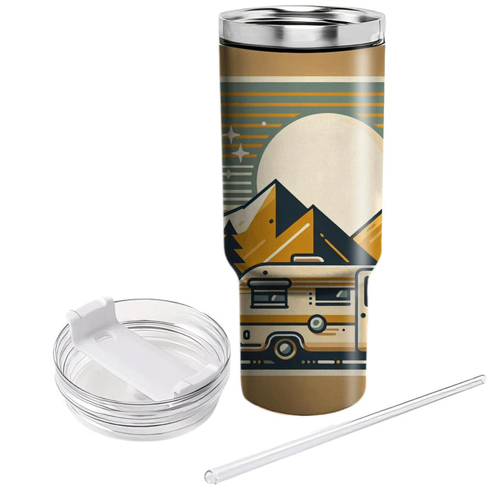 Vintage Camper Road Trip  Tumblers With Lids