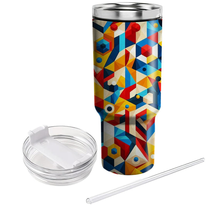 Vivid Polygon Pattern  Tumblers With Lids