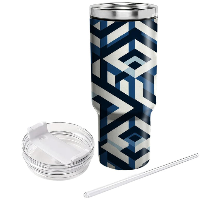 Triangular Rhythm Fusion  Tumblers With Lids