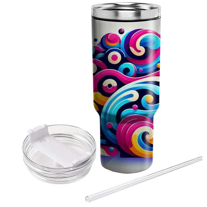 Whimsical Spirals  Custom Tumblers