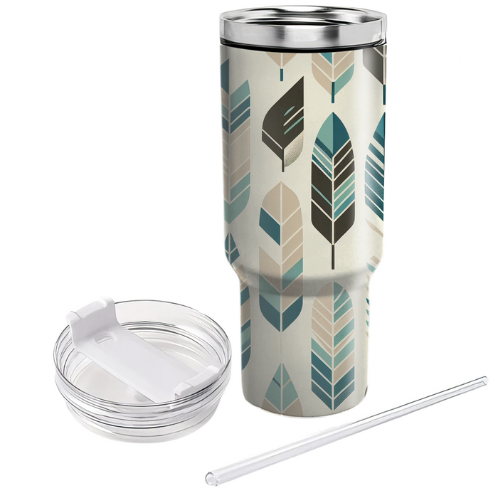 Artistic Feather Pattern  Insulated Tumblers