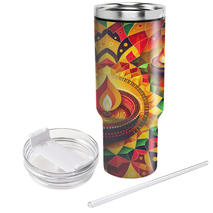 Geometric Diwali Delight Tumblers With Lids