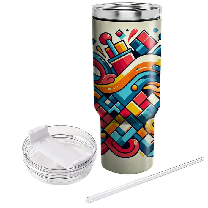 Bright Mosaic Tiles  Unique Tumblers