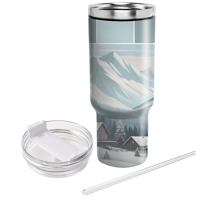 Winter Mountain Retreat  Custom Tumblers