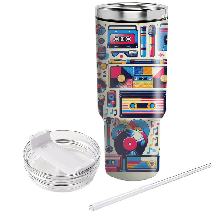 Retro Music Mashup  Personalized Tumblers