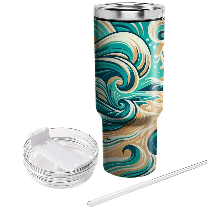 Vibrant Ocean Waves  Tumblers For Gifts