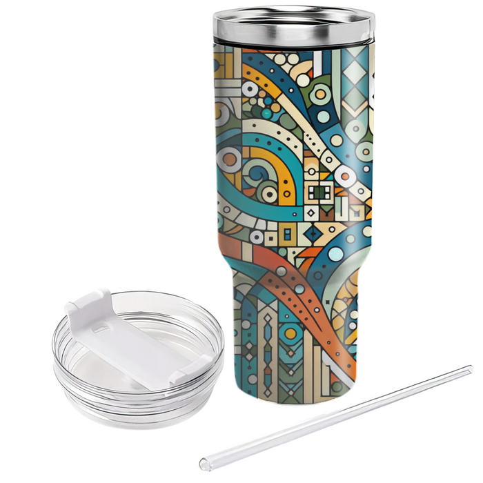 Vibrant Mosaic Dreams  Custom Tumblers